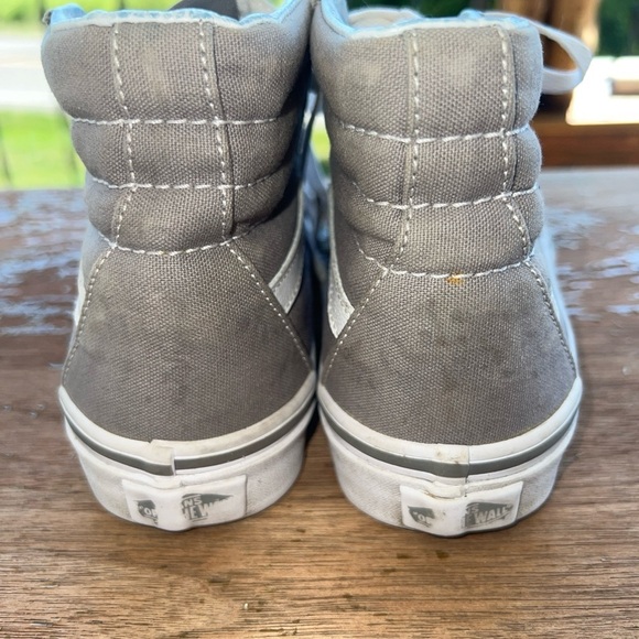 Vans Off The Wall Gray Hi Tops Men's Size 5 Women's 6.5 Skateboard Shoes Unisex - Picture 4 of 10